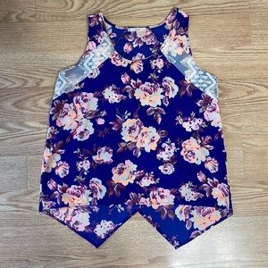 Le Lis blue and purple tank top